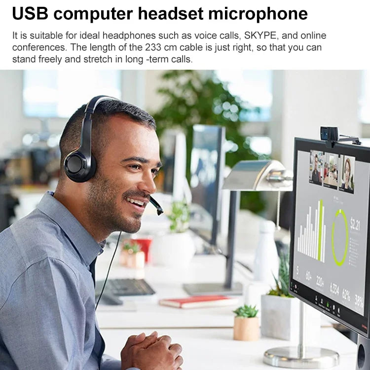 Logitech H390 USB 有線耳機，立體聲耳機，帶降噪麥克風