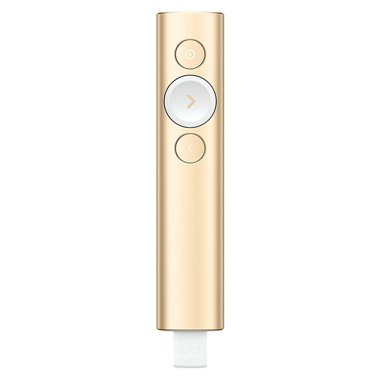 Logitech Spotlight 2.4GHz USB 無線簡報器 PPT 遙控翻頁筆，Spotlight（灰色）、Spotlight（金色）