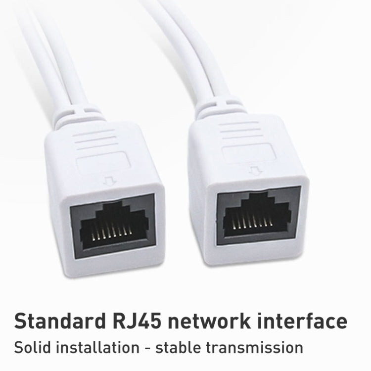 2 合 1 RJ45 POE 注入器與分離器線組含 2.1x 5.5mm 母與公 DC 插頭, 2.1x 5.5mm 母