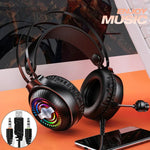 YINDIAO Q4 頭戴式有線遊戲耳機，帶麥克風，版本：雙3.5mm + USB，Q4（黑色）、Q4（白色）