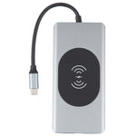 14合1 Type-C 擴充基座，含無線充電（1000M網路埠），14合1