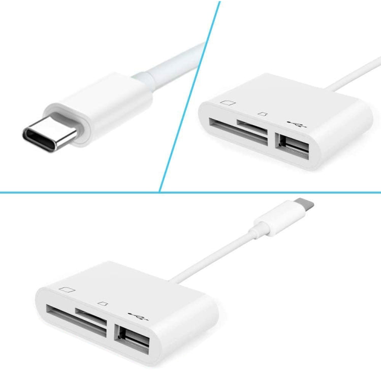 NK103TC 3 合 1 USB-C / Type-C 公對 SD + TF + USB 母相機讀卡器, NK103TC