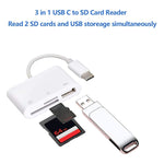 NK103TC 3 合 1 USB-C / Type-C 公對 SD + TF + USB 母相機讀卡器, NK103TC
