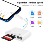 NK103TC 3 合 1 USB-C / Type-C 公對 SD + TF + USB 母相機讀卡器, NK103TC