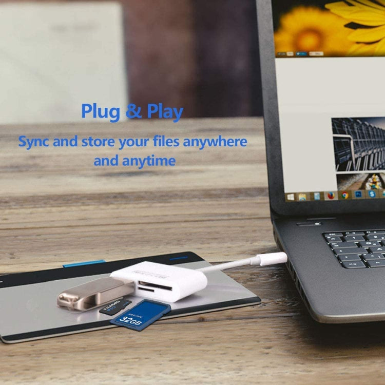 NK103TC 3 合 1 USB-C / Type-C 公對 SD + TF + USB 母相機讀卡器, NK103TC