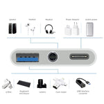3 合 1 USB-C / Type-C 公對 Type-C + USB + 3.5mm 母 OTG 轉接器, 3 合 1 OTG 轉接器