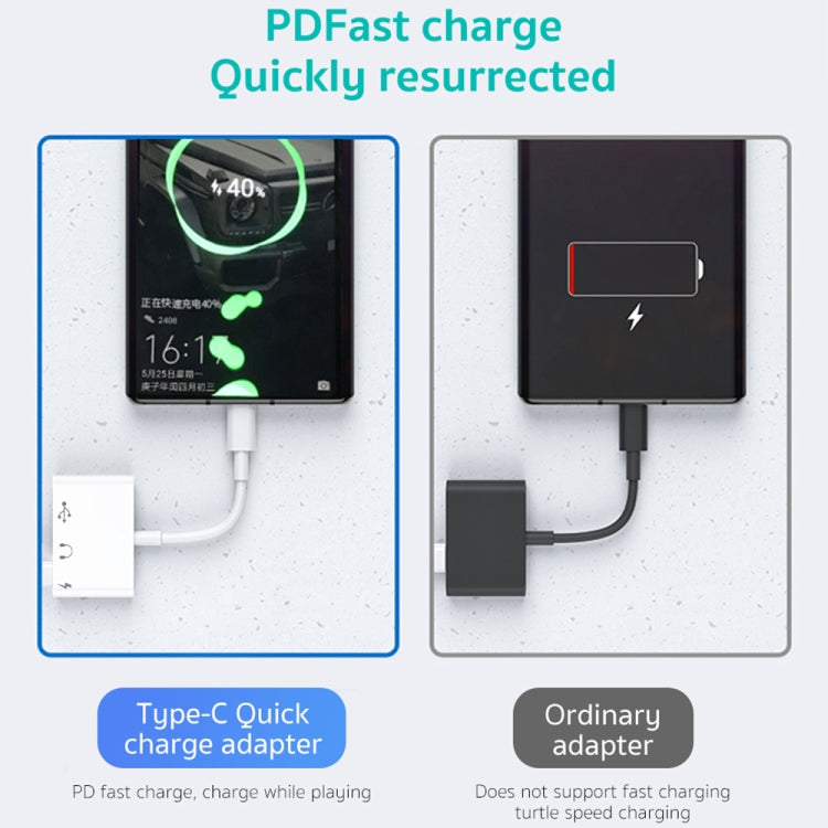 3 合 1 USB-C / Type-C 公對 Type-C + USB + 3.5mm 母 OTG 轉接器, 3 合 1 OTG 轉接器
