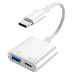 S-211 2 合 1 USB-C / Type-C 公頭轉 Type-C + USB 母頭相機轉接器，S-211