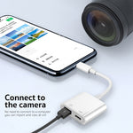 S-211 2 合 1 USB-C / Type-C 公頭轉 Type-C + USB 母頭相機轉接器，S-211