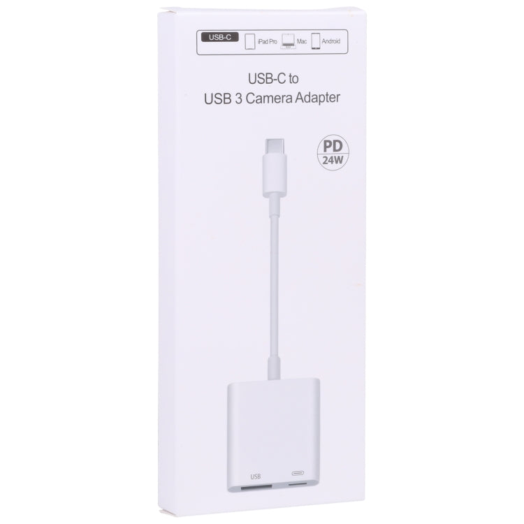 S-211 2 合 1 USB-C / Type-C 公頭轉 Type-C + USB 母頭相機轉接器，S-211