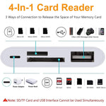 NK108LTC 4 合 1 USB-C 公頭轉 SD + TF + USB + Type-C 母頭讀卡器，NK108LTC