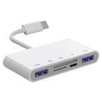 NK-1032TC 5 合 1 USB-C 公對 SD / TF / 2xUSB / Type-C 母轉接器, NK1032TC