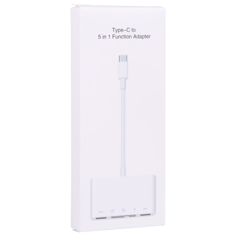 NK-1032TC 5 合 1 USB-C 公對 SD / TF / 2xUSB / Type-C 母轉接器, NK1032TC