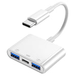 S-202 3合1 USB-C / Type-C 公頭轉 Type-C + 2 x USB 母頭相機轉接器，S-202