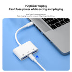 S-202 3合1 USB-C / Type-C 公頭轉 Type-C + 2 x USB 母頭相機轉接器，S-202
