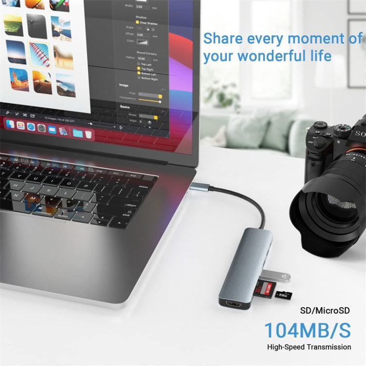 7 合 1 USB-C / Type-C 轉 USB 擴充基座 HUB 轉接器，7 合 1