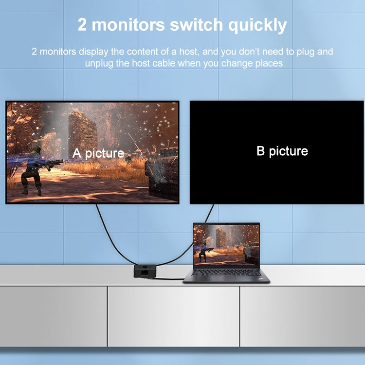 ST0003 2合1 8K HDMI 輸出切換器 雙向視訊轉換器，8K 60Hz 黑色