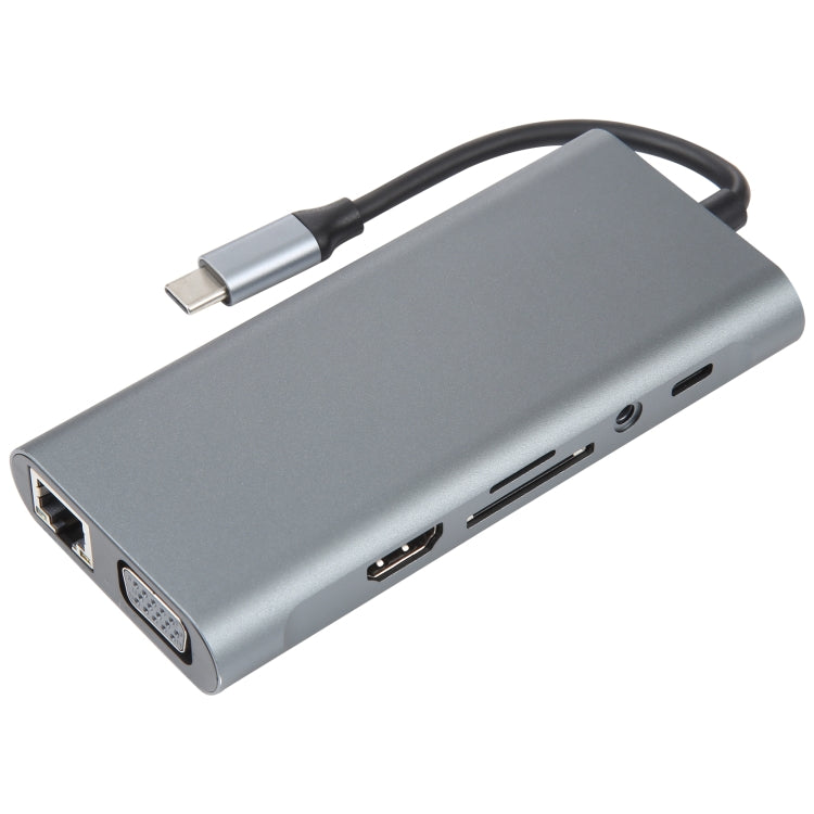 11合1 USB-C / Type-C 轉 USB 擴充基座集線器（1000M網路埠），1000M網路埠