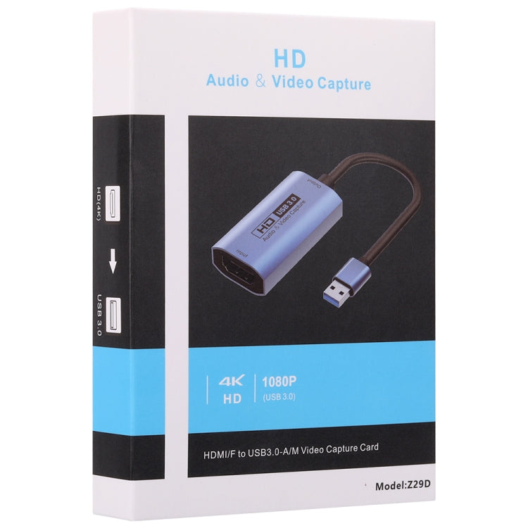 Z29D HDMI/F 母頭轉 USB 3.0/M 公頭高清視頻擷取卡附線，Z29D