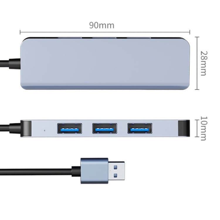4合1 USB轉USB3.0x4集線器轉接器，線長：1.2米，BYL-2013U3 12cm