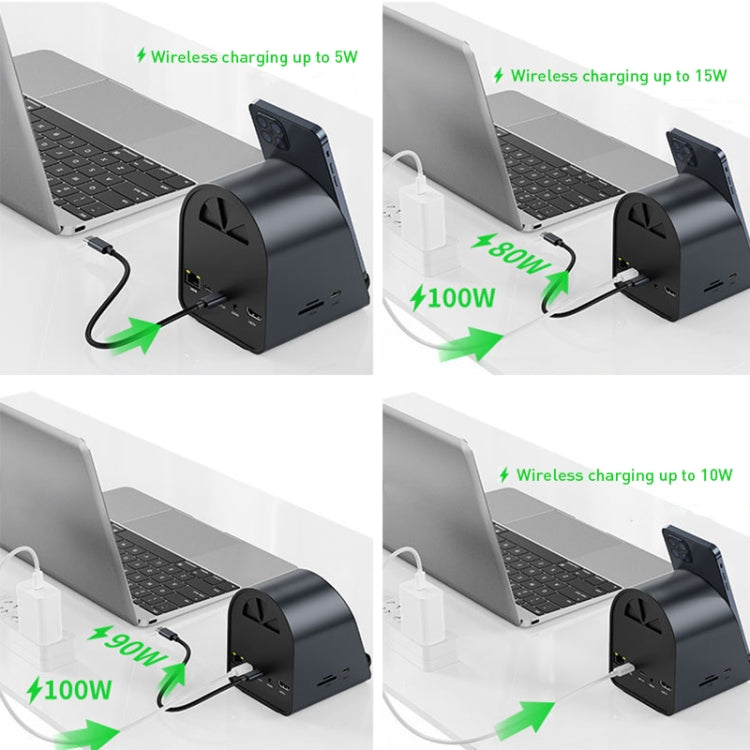BYL-2211 10合1 USB-C / Type-C集線器轉接器，支援手機充電，BYL-2211