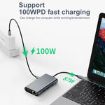 BYL-2111U3 7合1 USB-C / Type-C轉USB擴充基座集線器轉接器，BYL-2111U3