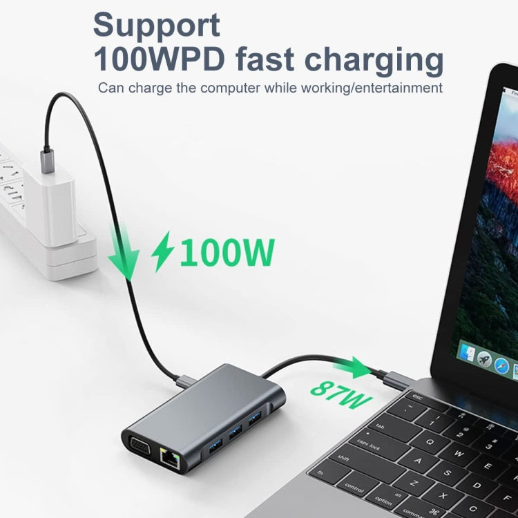 BYL-2111 7合1 USB-C / Type-C轉USB擴充基座集線器轉接器，BYL-2111