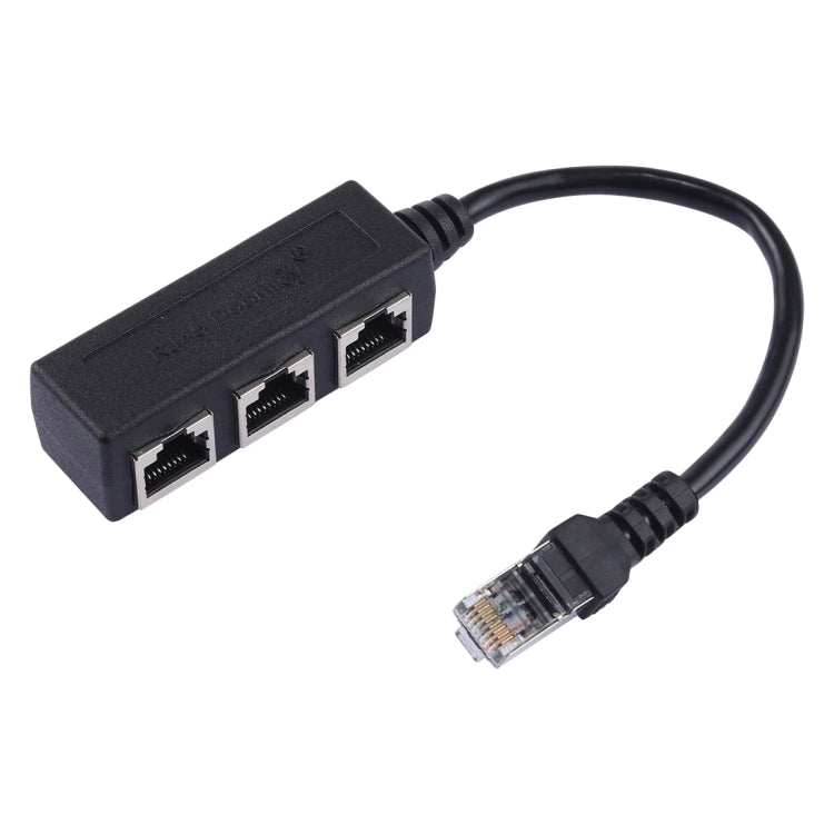 1轉3插座區域網路 RJ45 插頭分接器延長器，3 埠 RJ45