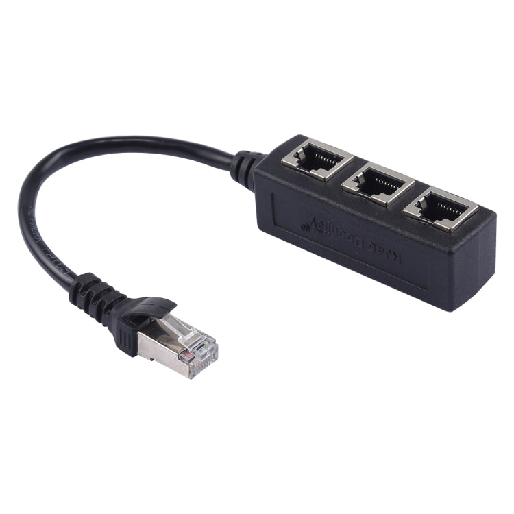 1轉3插座區域網路 RJ45 插頭分接器延長器，3 埠 RJ45