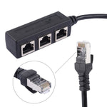 1轉3插座區域網路 RJ45 插頭分接器延長器，3 埠 RJ45