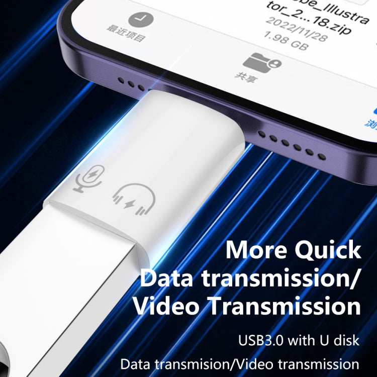 8針轉 USB 3.0 OTG 轉接器，8針轉 USB 3.0