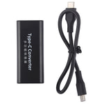 DC 5.5 x 2.1mm電源插孔母頭轉USB-C / Type C母頭電源連接器適配器，附30cm USB-C / Type C線，5.5x2.1mm