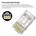 100個 Cat5e 屏蔽直通 RJ45 連接器模組插頭，Cat5e 屏蔽直通