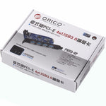 ORICO PVU3-4P 4 埠 USB3.0 PCI Express 卡，適用於桌上型電腦，4 埠 USB3.0