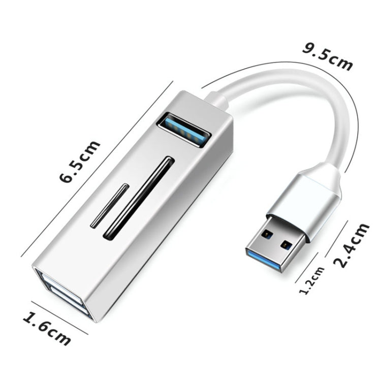 15101 5 合 1 USB3.0 轉 3 x USB + SD / TF 卡讀卡器集線器轉接器，USB3.0