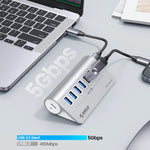 ORICO M3U7 鋁合金 7 埠 USB 3.2 Gen1 5Gbps 集線器，附 1 米線，M3U7 1m