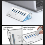ORICO M3U7 鋁合金 7 埠 USB 3.2 Gen1 5Gbps 集線器，附 1 米線，M3U7 1m