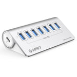 ORICO M3U7-G2 鋁合金 7 埠 USB 3.2 Gen2 10Gbps 集線器，附 1 米線，M3U7-G2 1m