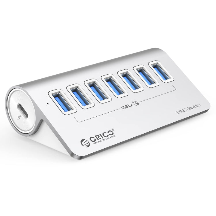 ORICO M3U7-G2 鋁合金 7 埠 USB 3.2 Gen2 10Gbps 集線器，附 1 米線，M3U7-G2 1m