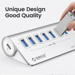 ORICO M3U7-G2 鋁合金 7 埠 USB 3.2 Gen2 10Gbps 集線器，附 1 米線，M3U7-G2 1m