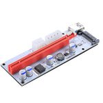 PCE164P-N06 VER008S USB 3.0 PCI-E Express 1x 轉 16x PCI-E 延長升降卡轉接器，15針 SATA 電源 6針 + 4針 電源供應埠，附60公分 USB 線，VER008S 紅色