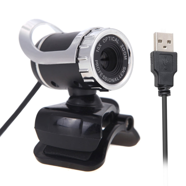 A859 480 像素高清 360 度網路攝影機 USB 2.0 PC 攝影機附吸音麥克風，電纜長度：1.4m