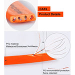 1公尺 CAT6 超薄扁平乙太網路 LAN 線，RJ45 連接線，長度：1公尺