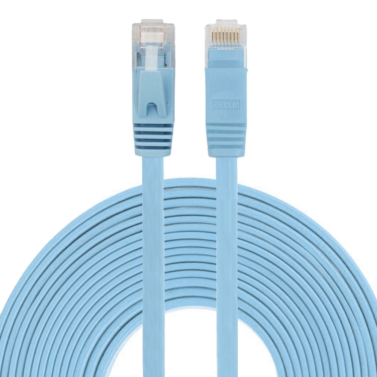 8公尺 CAT6 超薄扁平乙太網路 LAN 線，RJ45 連接線，長度：8公尺