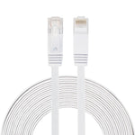 8公尺 CAT6 超薄扁平乙太網路 LAN 線，RJ45 連接線，長度：8公尺