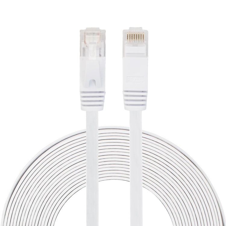 8公尺 CAT6 超薄扁平乙太網路 LAN 線，RJ45 連接線，長度：8公尺