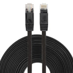 10公尺 CAT6 超薄扁平乙太網路 LAN 線，RJ45 連接線，長度：10公尺