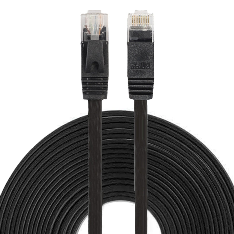 10公尺 CAT6 超薄扁平乙太網路 LAN 線，RJ45 連接線，長度：10公尺