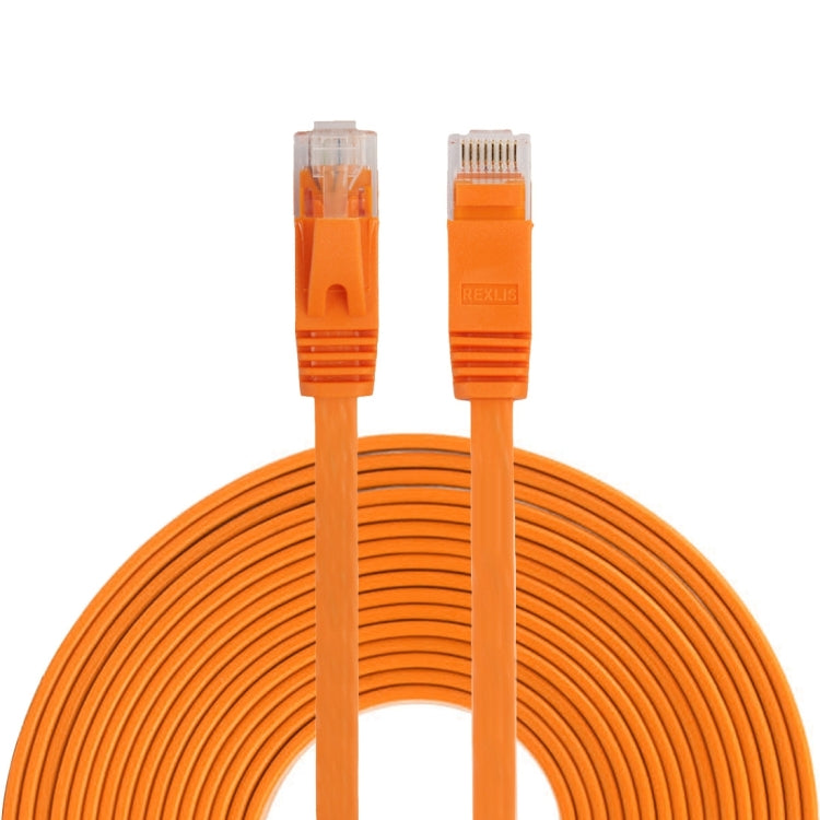 10公尺 CAT6 超薄扁平乙太網路 LAN 線，RJ45 連接線，長度：10公尺