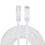 10公尺 CAT6 超薄扁平乙太網路 LAN 線，RJ45 連接線，長度：10公尺